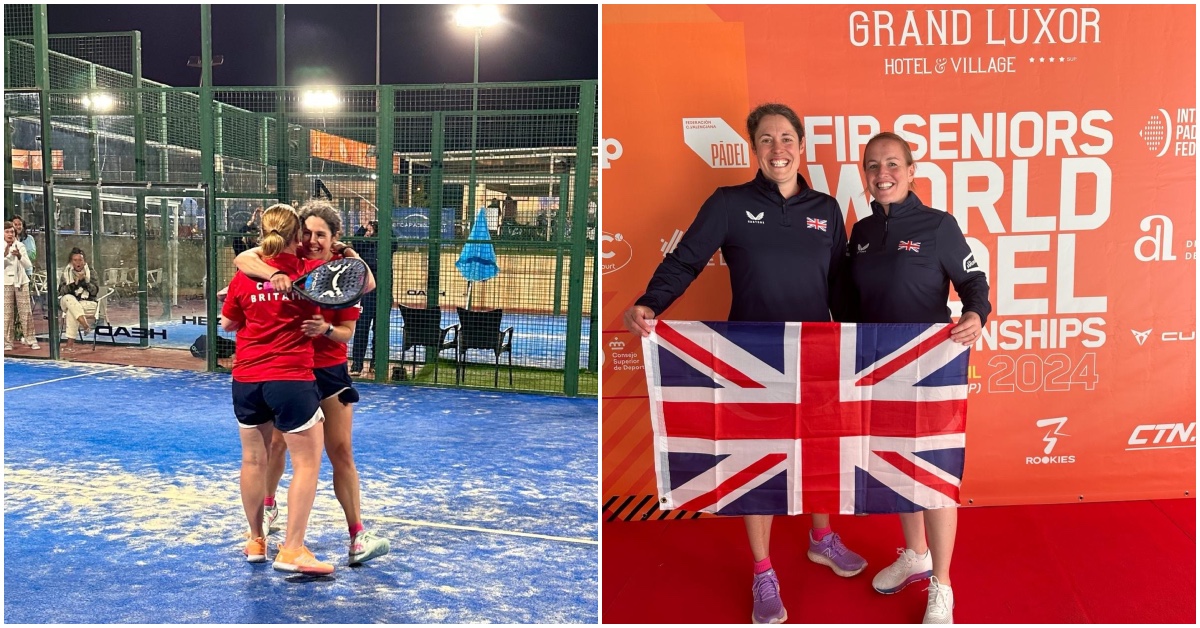 Sophie and her padel partner, Angela, at the World Championships in Spain.